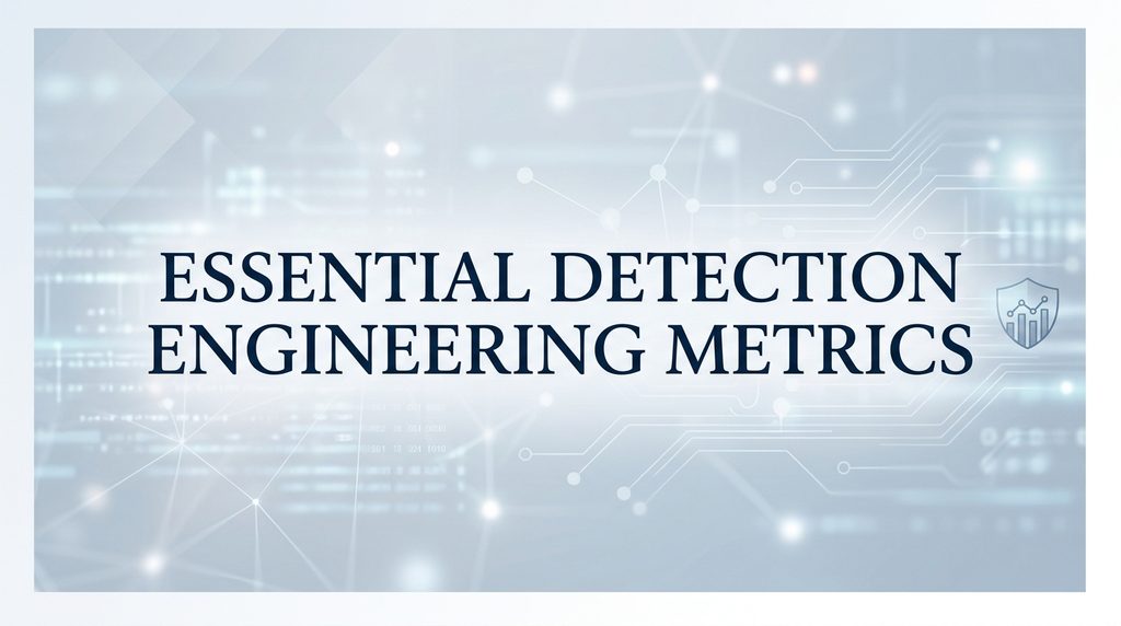 Essential Detection Engineering Metrics